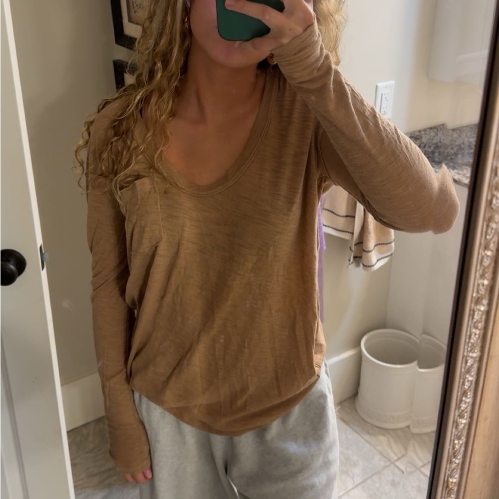 Free people brown long sleeve size small